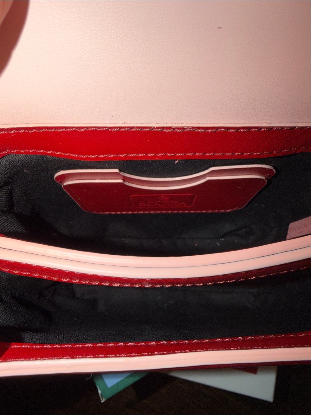 Structured Red Top-Handle Mini Bag with Gold Hardware - Picture 7 of 9
